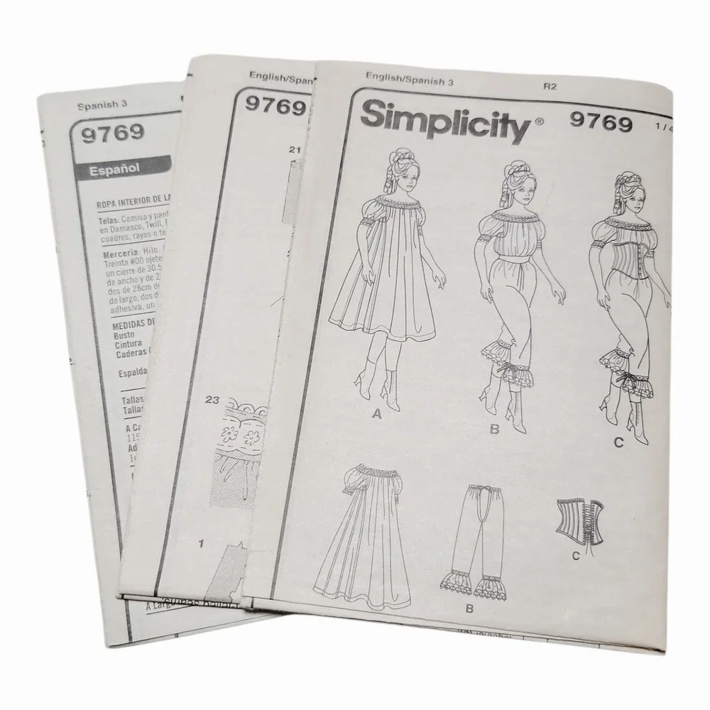 Simplicity 9769 Sewing Pattern Fashion Historian Civil War Undergarments Corset - Picture 4 of 5